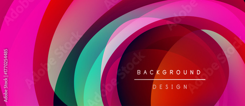 Abstract colorful layers create dynamic tunnel effect. Vivid gradients, modern design, perfect backdrop for projects.