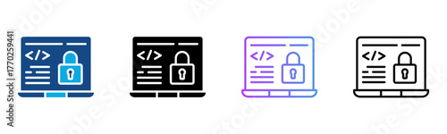 Access Icon Multiple Style Vector Illustration

