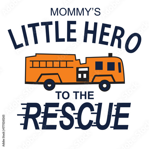 little hero fire brigade print 