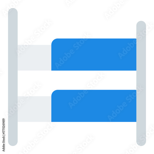 Bunk Bed Flat Icon Vector, Colorful Household and Furniture Symbol for Home Interior and Appliance Concept