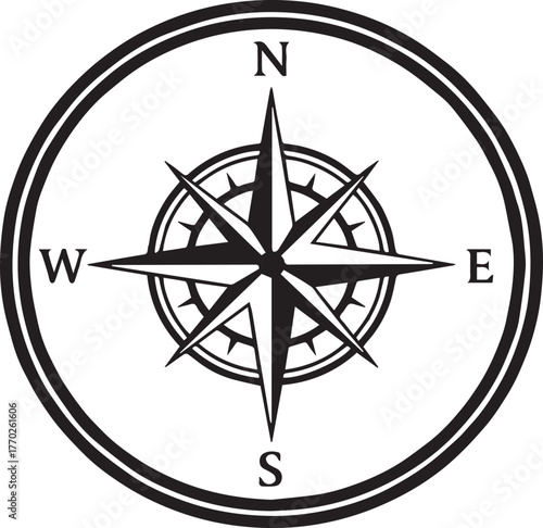 compass on black