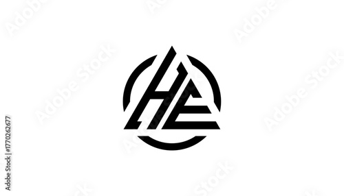 HE initial EH letter logo type mark icon vector template