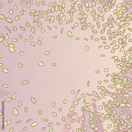 A scattering of leaves creating a whimsical and natural background pattern