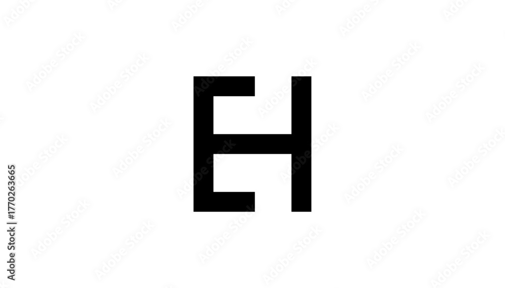 Obraz premium HE initial EH letter logo type mark icon vector template