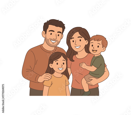 family photo session special memories and everyday happiness flat vector illustration style isolated on white background