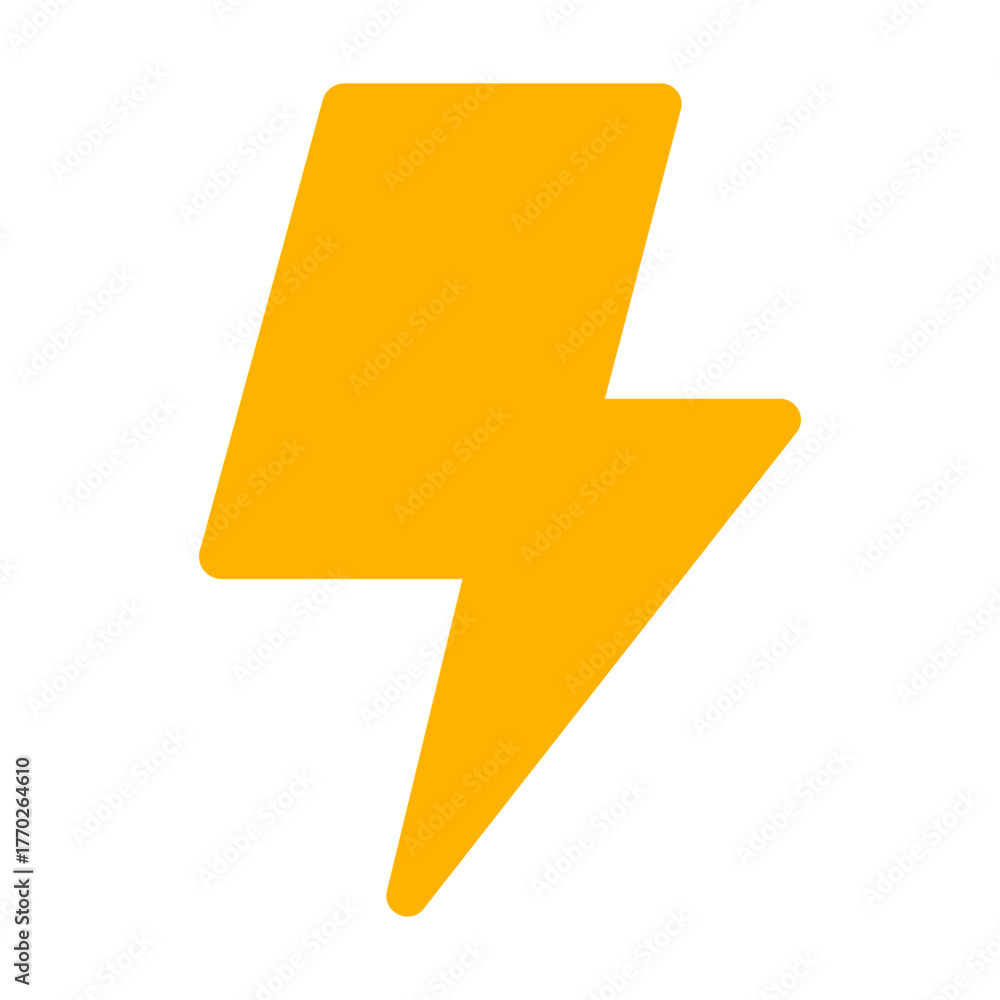 Fototapeta premium Lightning Flat Icon Vector, Colorful Weather and Climate Symbol for Forecast and Meteorology Concept