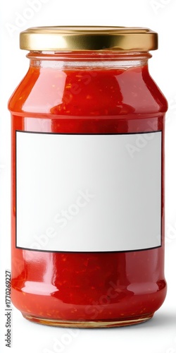 Spaghetti Sauce Jar with Blank Label - Add Text for New Design
