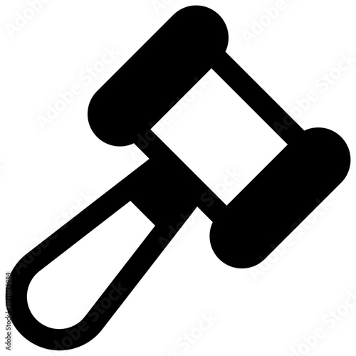 Charity auction. Outlined stroke vector icon with black-filled details.