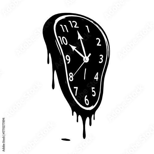 Melting clock illustration