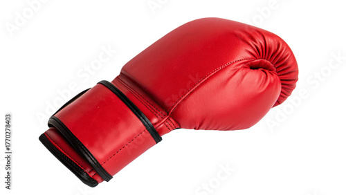 Red glove with transparent background  