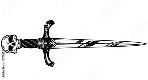 sword on a black background