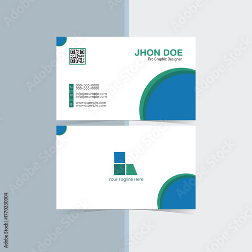 business card design . double sided business card template modern and clean style