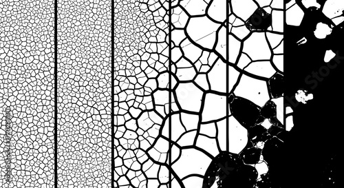 Desiccated Cracked Earth Pattern Transformation Showing Progressive Stages of Soil Dryness and Fragmentation for Environmental Science Presentations and Climate Change Awareness Initiatives (Abstract