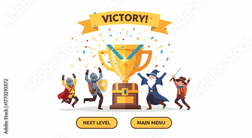 Fantastic Team Celebrates Victory In Charming Cartoon Style Game