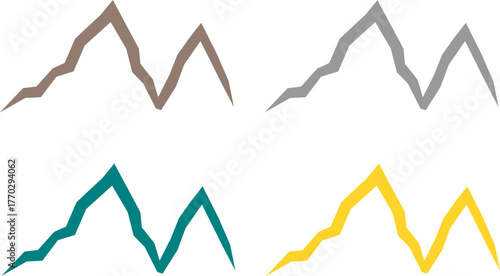 COLORFUL HILLS SIGN SYMBOL LOGO VECTOR 
