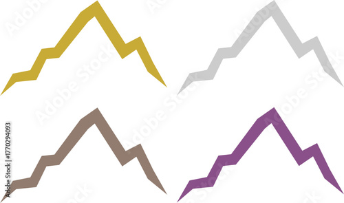 COLORFUL HILLS SIGN SYMBOL LOGO VECTOR 
