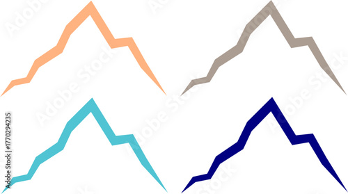 COLORFUL HILLS SIGN SYMBOL LOGO VECTOR 
