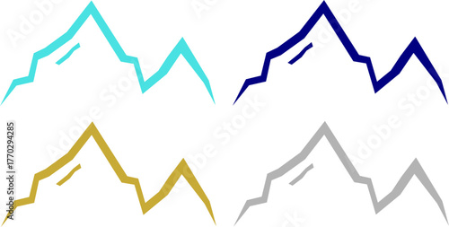 COLORFUL HILLS SIGN SYMBOL LOGO VECTOR 
