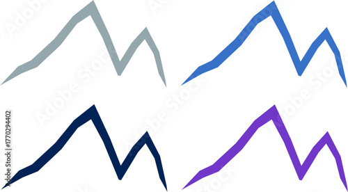 COLORFUL HILLS SIGN SYMBOL LOGO VECTOR 
