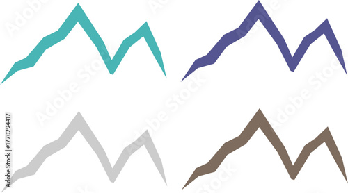 COLORFUL HILLS SIGN SYMBOL LOGO VECTOR 
