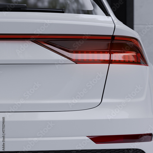 Valokuva Automotive decal branding mockup. 3D rendering