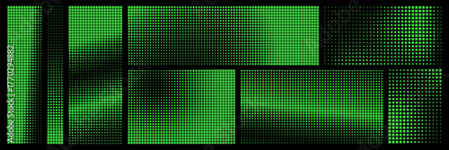 Bitmap dot pattern background with gradient. Vintage grunge texture with half tone noise and gritty grain.