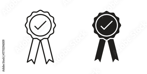 Award icon in doodle and stroke style.