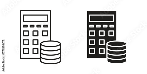 Budget icon in doodle and stroke style.