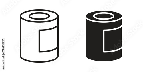 Can food icon in doodle and stroke style.