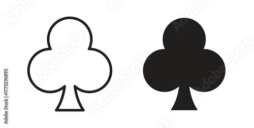 Card-club icon in doodle and stroke style.