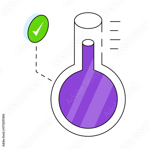 An editable design icon of chemical reaction 