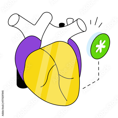 A premium download icon of heart 