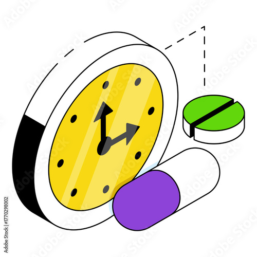 Modern design icon of medicine time