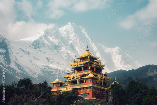 Foto Buddhist temple in nepal