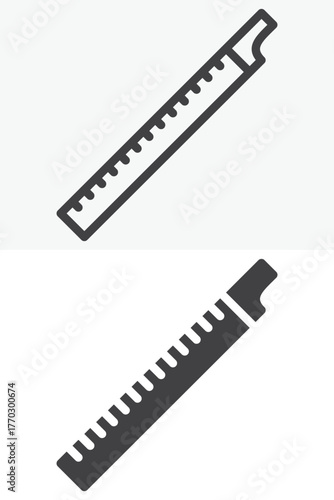 Flute vector icon set in line and solid style