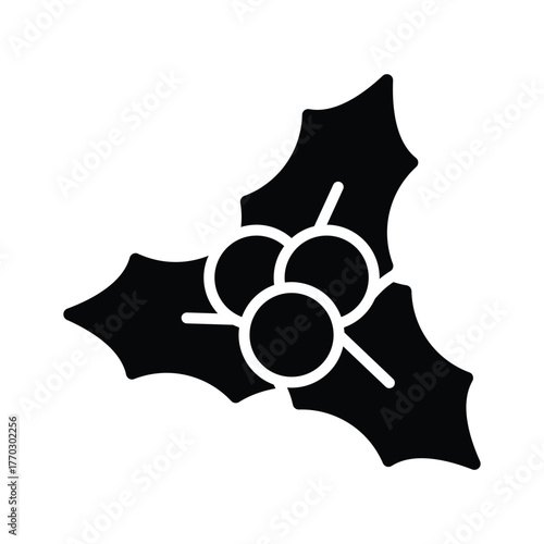 Creatively designed amazing icon of mistletoe in glyph style