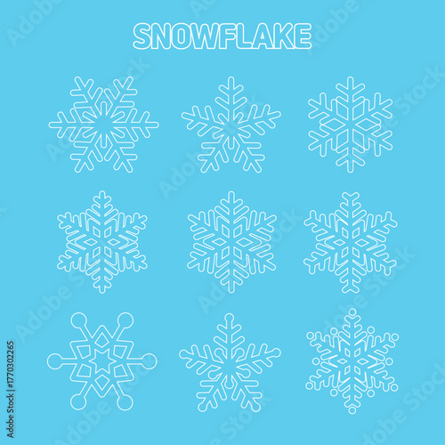 유치원 겨울 눈송이 라인드로잉 색칠공부(kindergarten winter snowflake line drawing coloring)