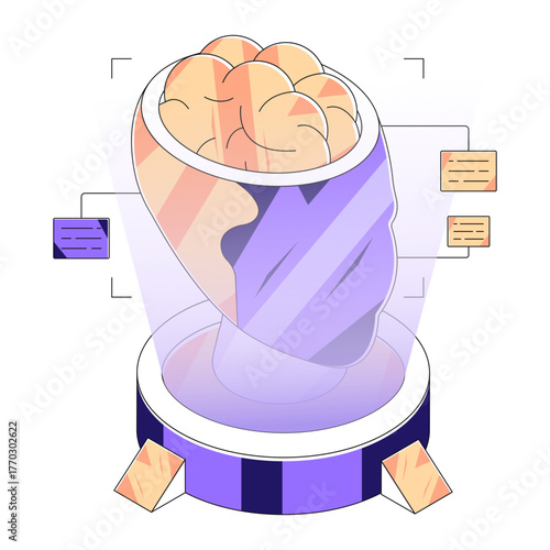 Premium download illustration of hologram projection