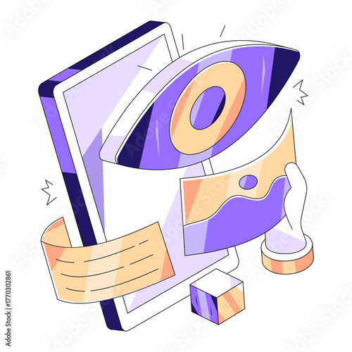 Modern design illustration of meta vision