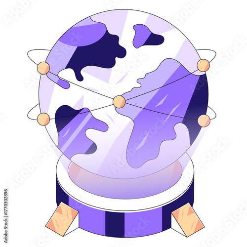 A perfect design illustration of global technology