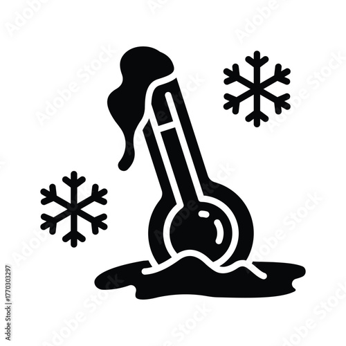 Take a look at this amazing glyph style icon of cold temperature