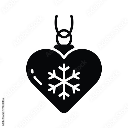 Take a look at this amazing glyph icon of christmas ornament