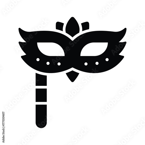 An editable icon of Party mask in trendy style, A beautiful party prop masquerade