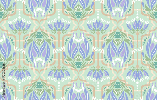 Vector design Textile Abstract fabric pattern geometric, seamless pattern, design for wallpaper, carpet, wrapping, fabric, fashion wearing, textile, design background fabric.