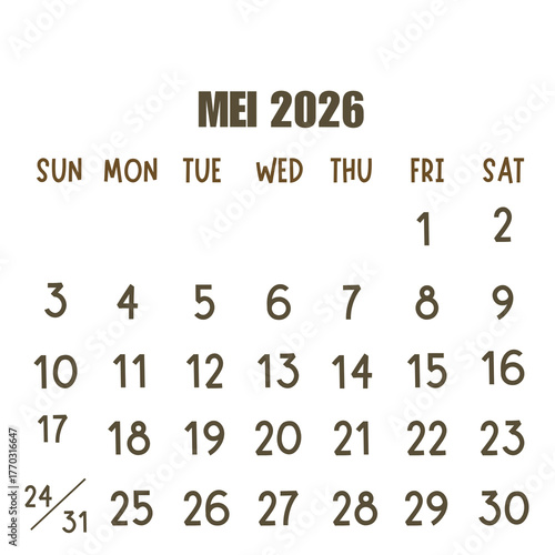 Calendar 2026 transparant background january February march April may june July August September October November December 
