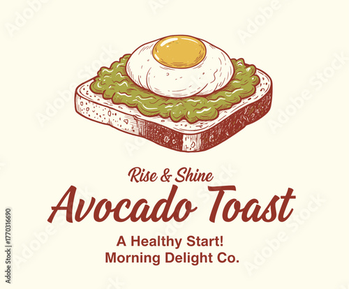 Avocado toast with poached egg