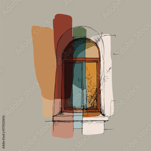 Minimalist Window Design in Subdued Tones