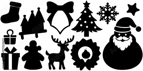 christmas icons set