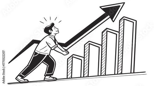 business man with graph