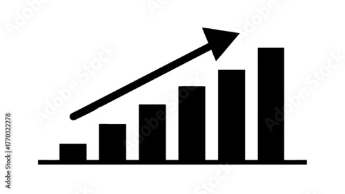 business graph on white background